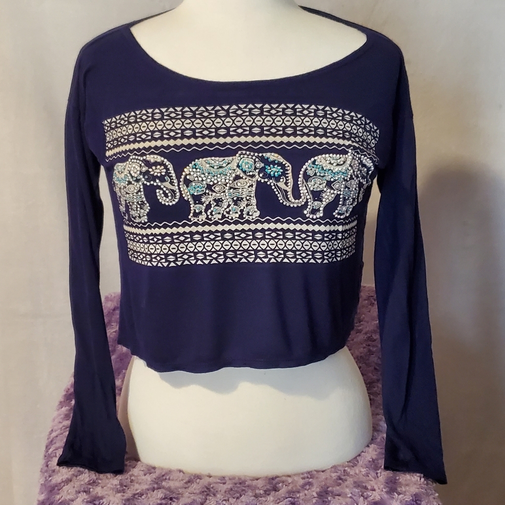 Sparkly jeweled elephant top.